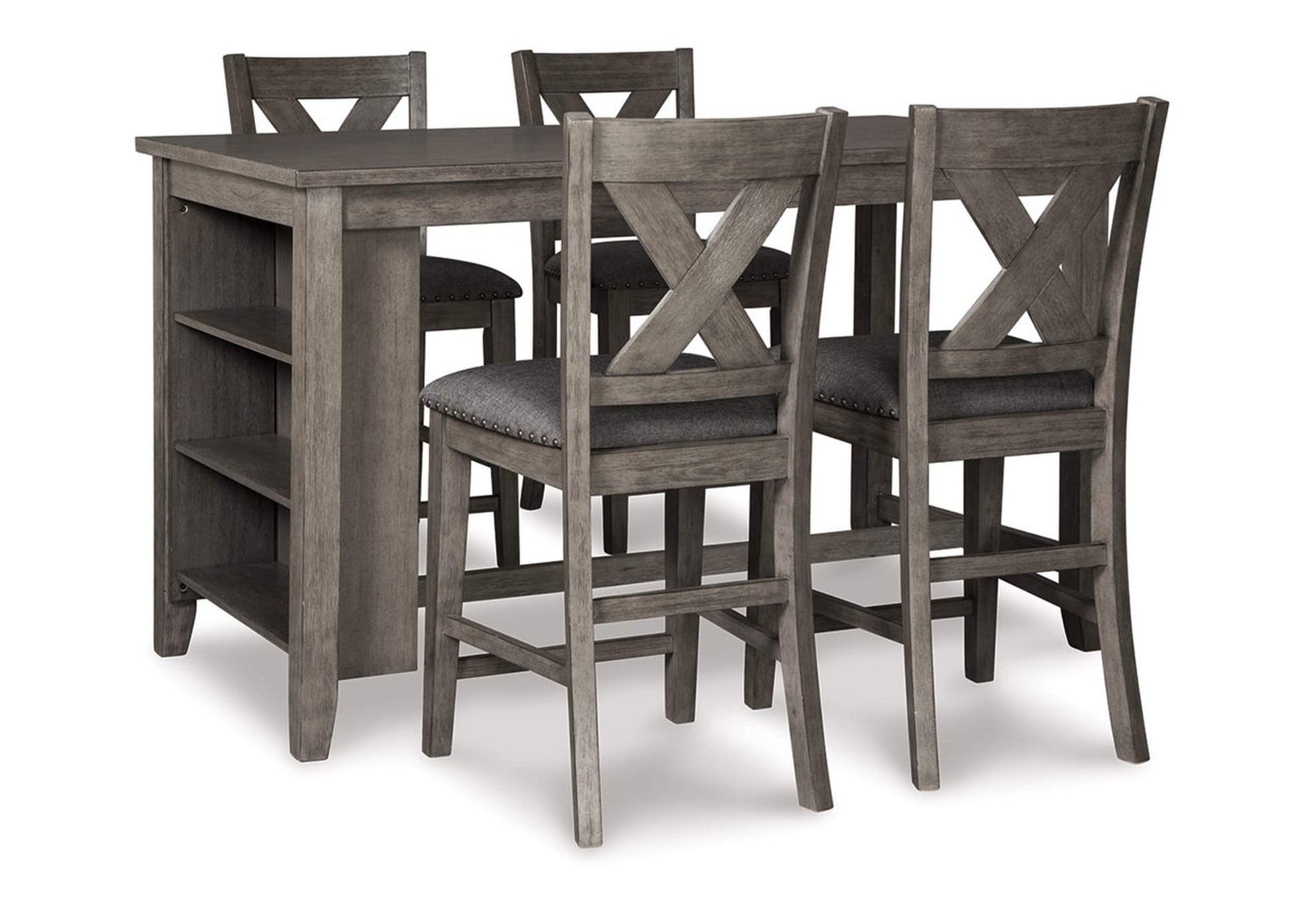 Caitbrook Counter Height Dining Table and 4 Bar Stools Set