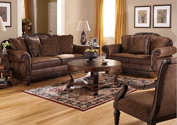 Bradington Brown Sofa & Loveseat,Ashley