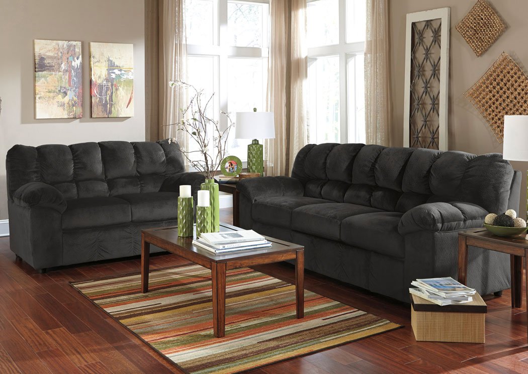 Julson Ebony Sofa & Loveseat,Signature Design by Ashley