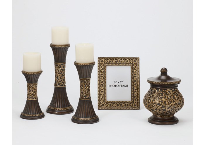 Bronze & Gold Mariana 5-Piece Accessory Set,Signature Design by Ashley
