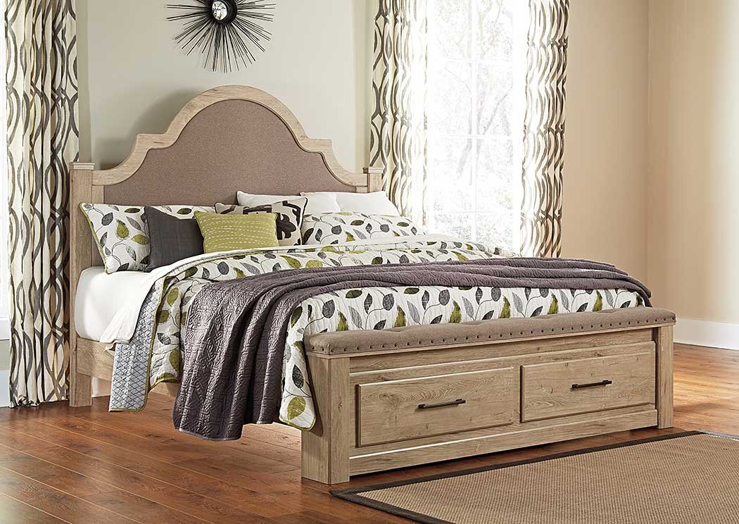 Annilynn King Upholstered Storage Bed,Signature Design by Ashley