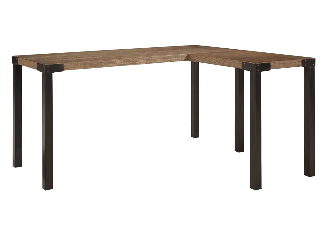 Dexifield Light Brown Home Office Corner Desk,Signature Design by Ashley