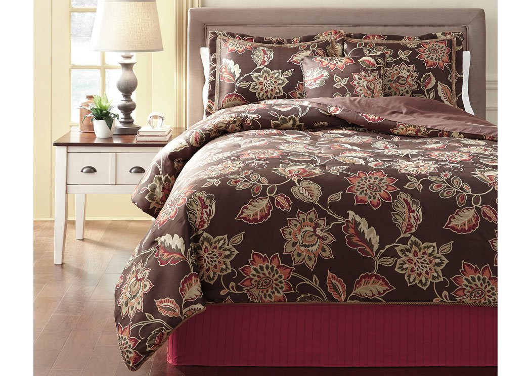 Valley Hill Bark Queen Top of Bed Set,Signature Design by Ashley