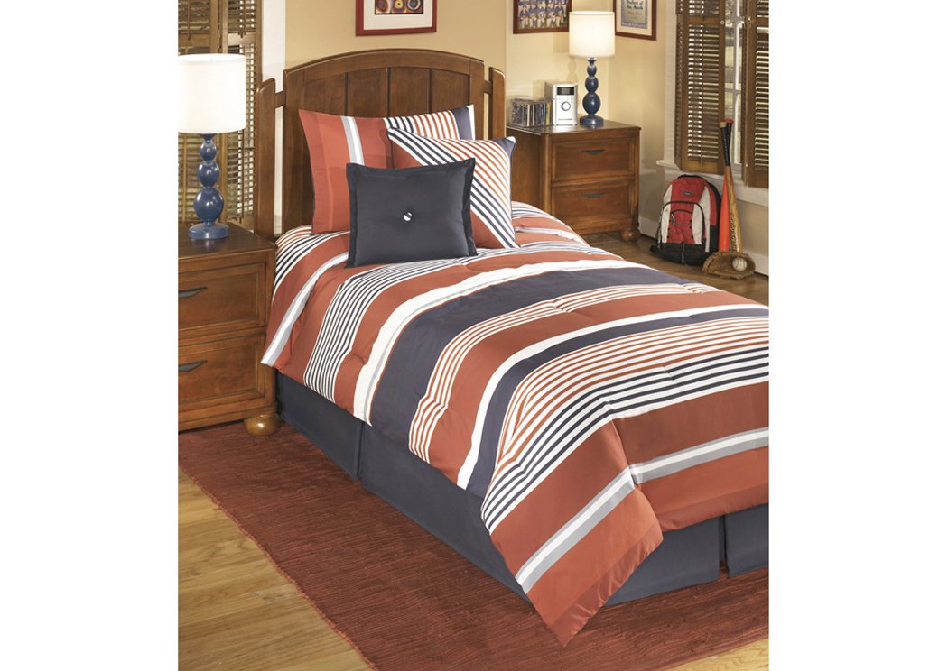 Manning Stripe Twin Top of Bed Set,Signature Design by Ashley