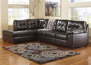 Alliston DuraBlend Chocolate Left Arm Facing Chaise End Sectional