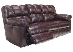 Kennard Burgundy Reclining Sofa,Signature Design by Ashley