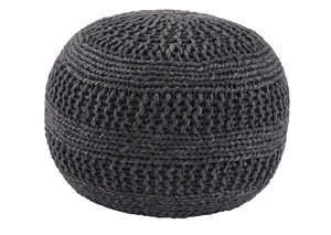 Benedict Charcoal Pouf,Signature Design by Ashley