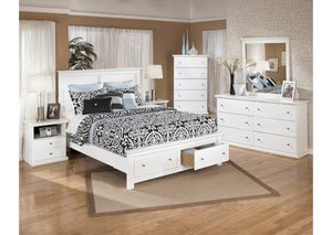 Bostwick Shoals Queen Storage Platform Bed, Dresser & Mirror,Signature Design by Ashley
