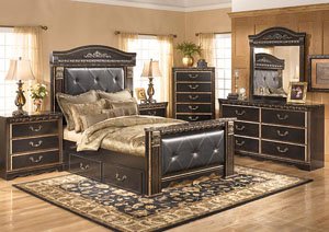 Coal Creek Queen Mansion Storage Bed, Dresser & Mirror,Signature Design by Ashley
