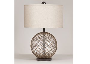 Clear/Brown Regina Glass Table Lamp (Set of 2),Signature Design by Ashley