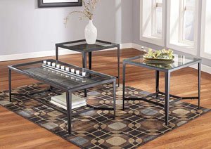 Calder Occasional Table Set (Cocktail & 2 Ends),Signature Design by Ashley