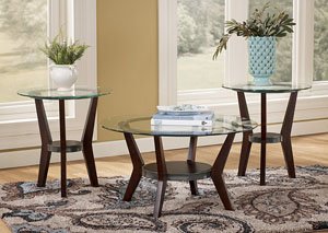 Fantell Occasional Table Set (Cocktail & 2 Ends),Signature Design by Ashley
