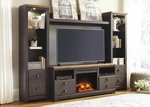 Maxington Two-tone Entertainment Center w/ Fireplace Insert,Signature Design by Ashley