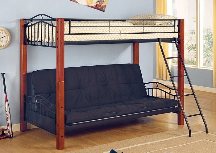 Twin/Full Bunkbed w/ Futon,Coaster Furniture