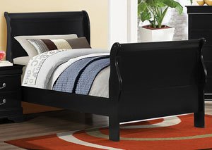 Louis Philippe Black Twin Bed,Coaster Furniture