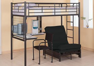 Bunk Bed w/ Desk, Chair & Futon,Coaster Furniture