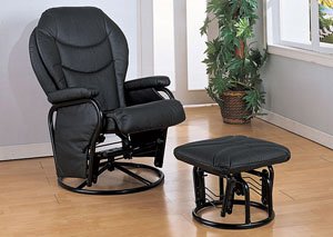 Black Glider & Ottoman