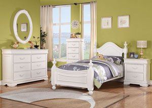Classique White Oval Mirror