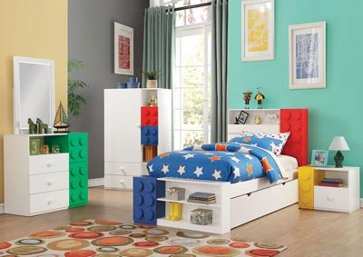 Playground White Dresser w/Mirror