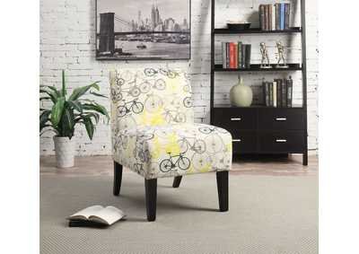 Image for Ollano Pattern Fabric (Bike) Accent Chair
