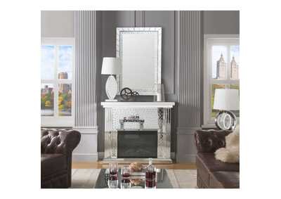 Image for Nysa Mirrored & Faux Crystals Fireplace