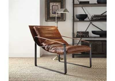 Image for Quoba Cocoa Top Grain Leather Accent Chair