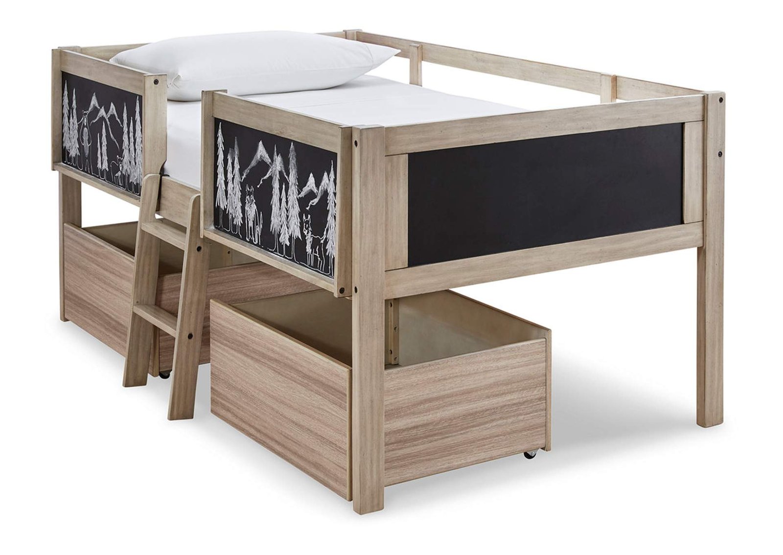 Wrenalyn Twin Loft Bed with Under Bed Bin Storage,Signature Design By Ashley