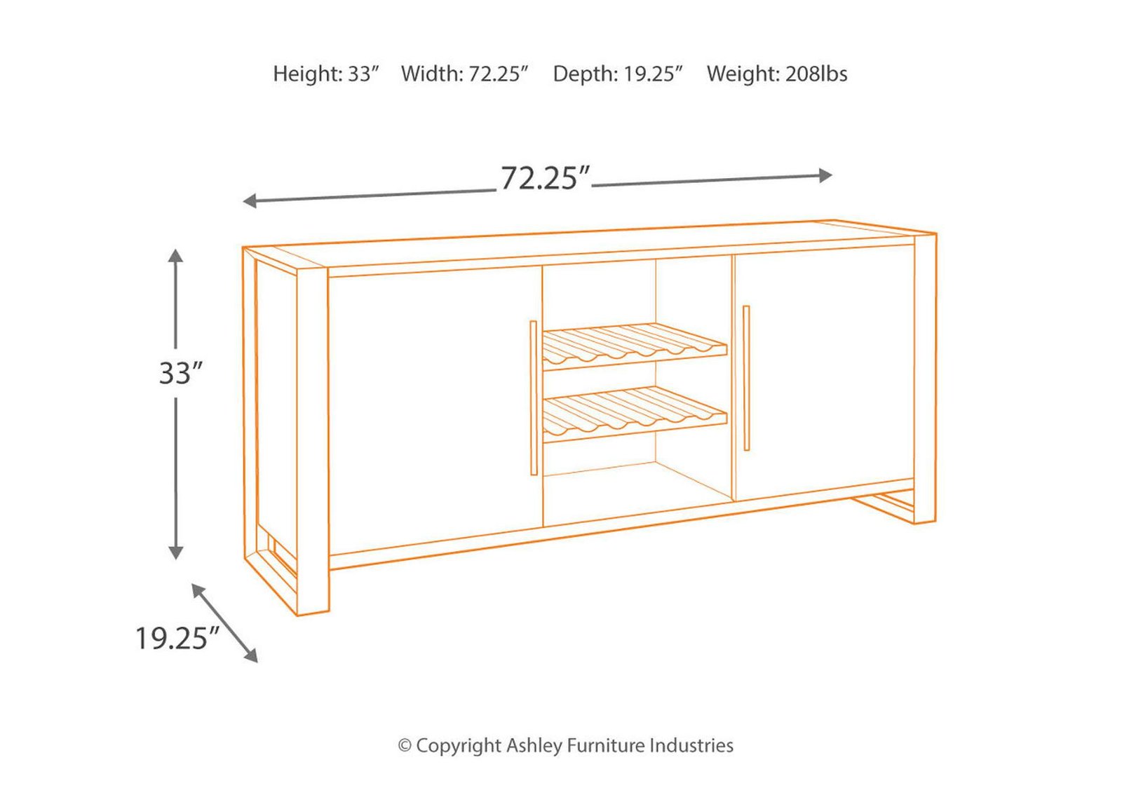 Chadoni Dining Room Server,Signature Design By Ashley