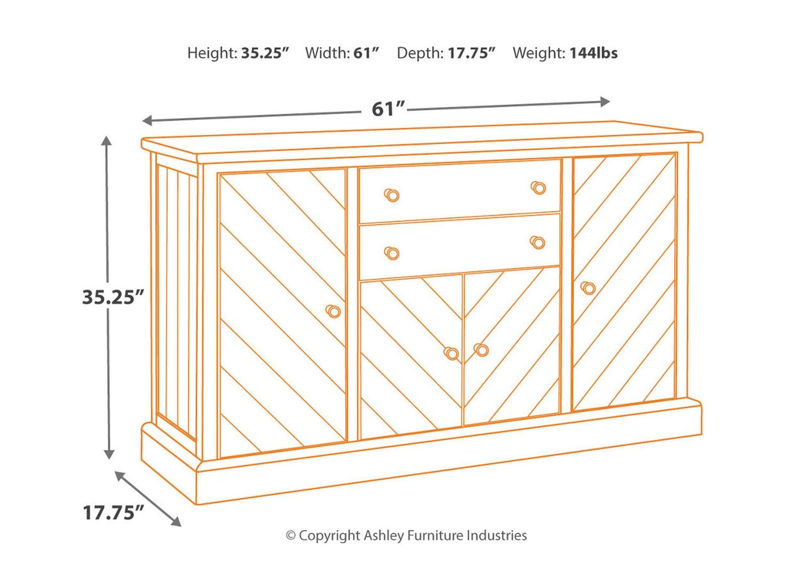 Grindleburg Dining Room Server,Signature Design By Ashley