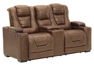 Owner's Box Power Reclining Loveseat with Console