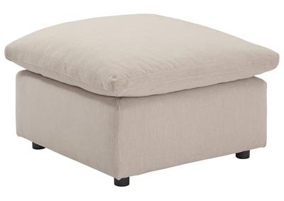 Savesto Ivory Oversized Accent Ottoman