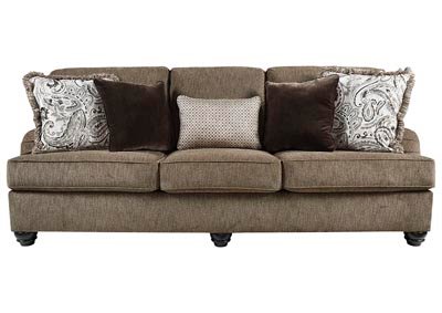 Braemar Brown Sofa w/5 Pillows