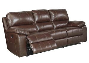 Transister Coffee Power Reclining Sofa w/Adjustable Headrest