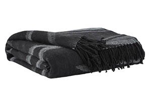 Cecile Black/Gray Throw (Set of 3)