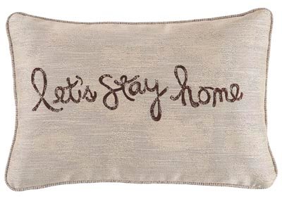 Let's Stay Home Chocolate Pillow (Set of 4)