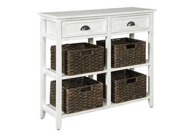 Oslember White Console Sofa Table