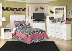 Bostwick Shoals Twin Panel Headboard, Dresser & Mirror