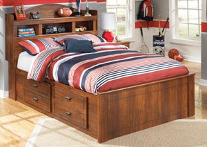 Barchan Full Bookcase Bed w/ Storage