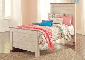 Willowton Whitewash Full Panel Bed