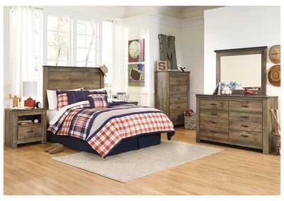 Trinell Brown Twin Panel Headboard, Dresser & Mirror