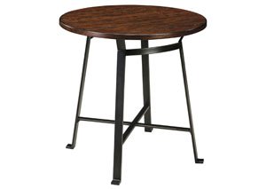 Challiman Rustic Brown Round Dining Room Bar Table