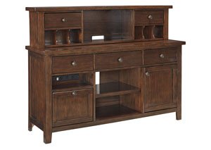 Wassner Dark Brown Large Credenza w/Hutch