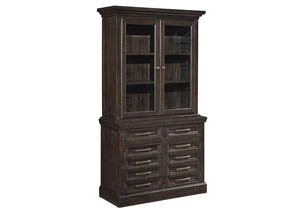 Townser Grayish Brown Credenza Credenza w/Hutch