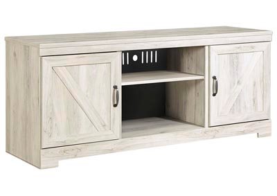 Bellaby Whitewash LG TV Stand w/Fireplace Option