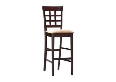 Upholstered Bar Stools Cappuccino And Tan [Set of 2]