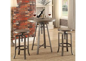 Adjustable Height Round Bar Table