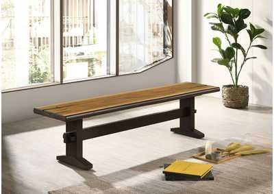 Image for Bexley Trestle Bench Natural Honey and Espresso