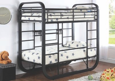 Archer Chestnut Twin Workstation Bunk Bed