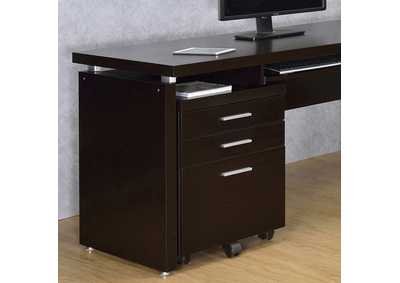 Image for Skylar 3-drawer Mobile File Cabinet Cappuccino
