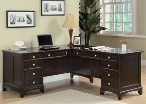Garson Walnut Pedestal Desk